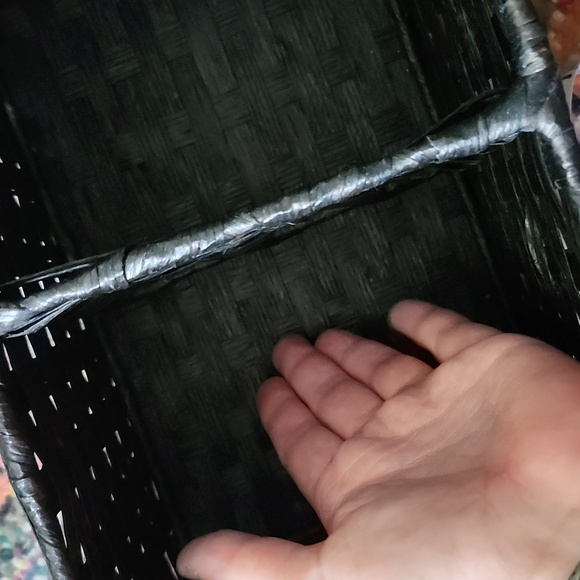 NWT black woven small storage basket - Picture 11 of 11